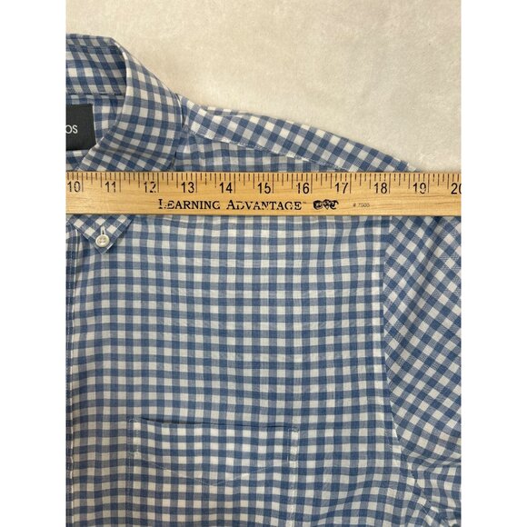 Bonobos Shirt Mens Large Blue White‎ Gingham Checkered Slim Fit Button-Down - Picture 6 of 7